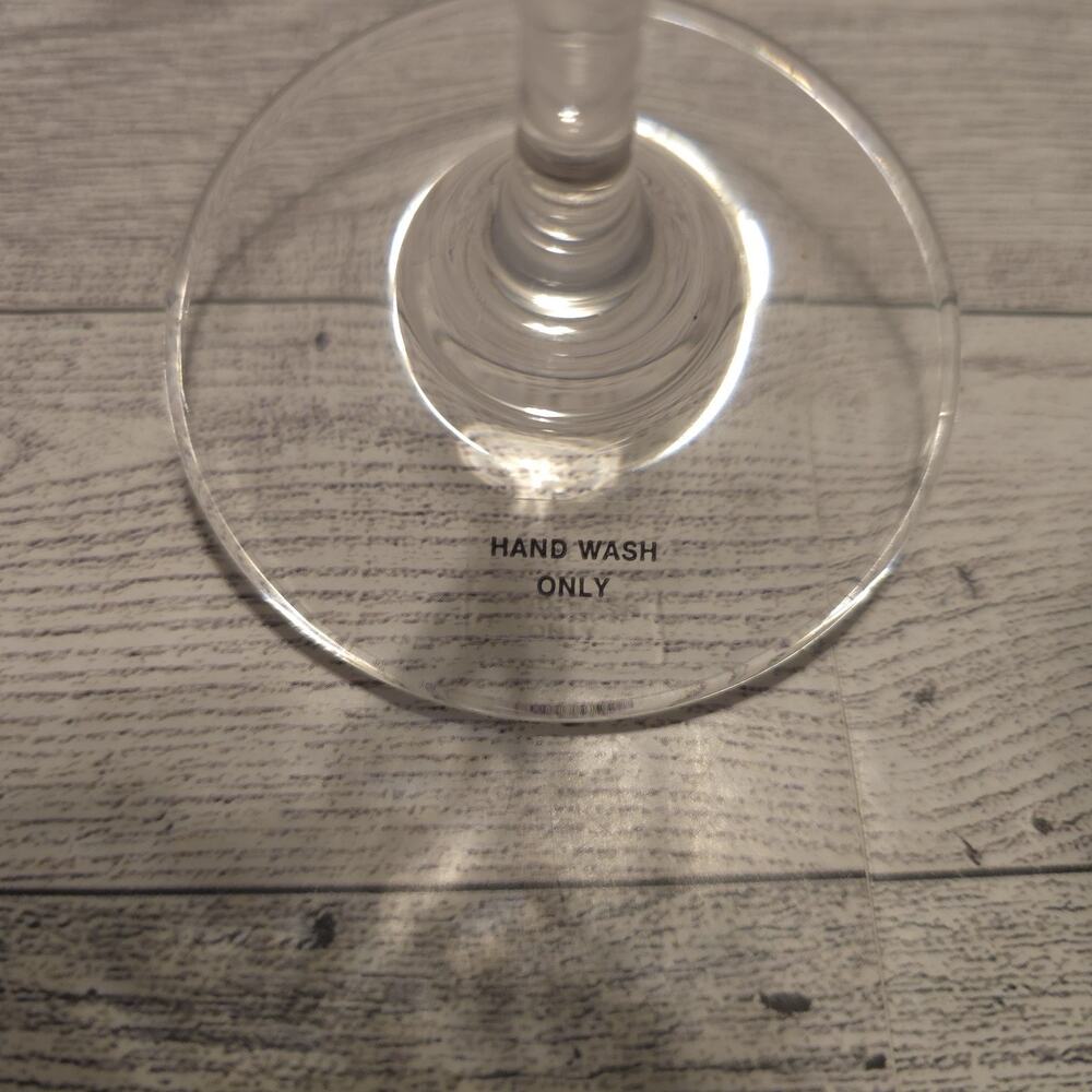 Set of 2 Oneida Crystal Chateau Gold 8" Tall Wine Glasses Retired Twisted Stem - Picture 4 of 9